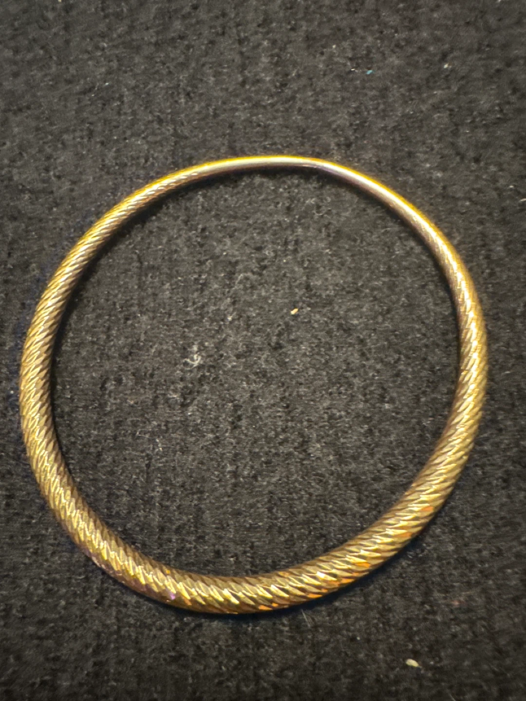 Gold-toned Twisted Bangle Bracelet