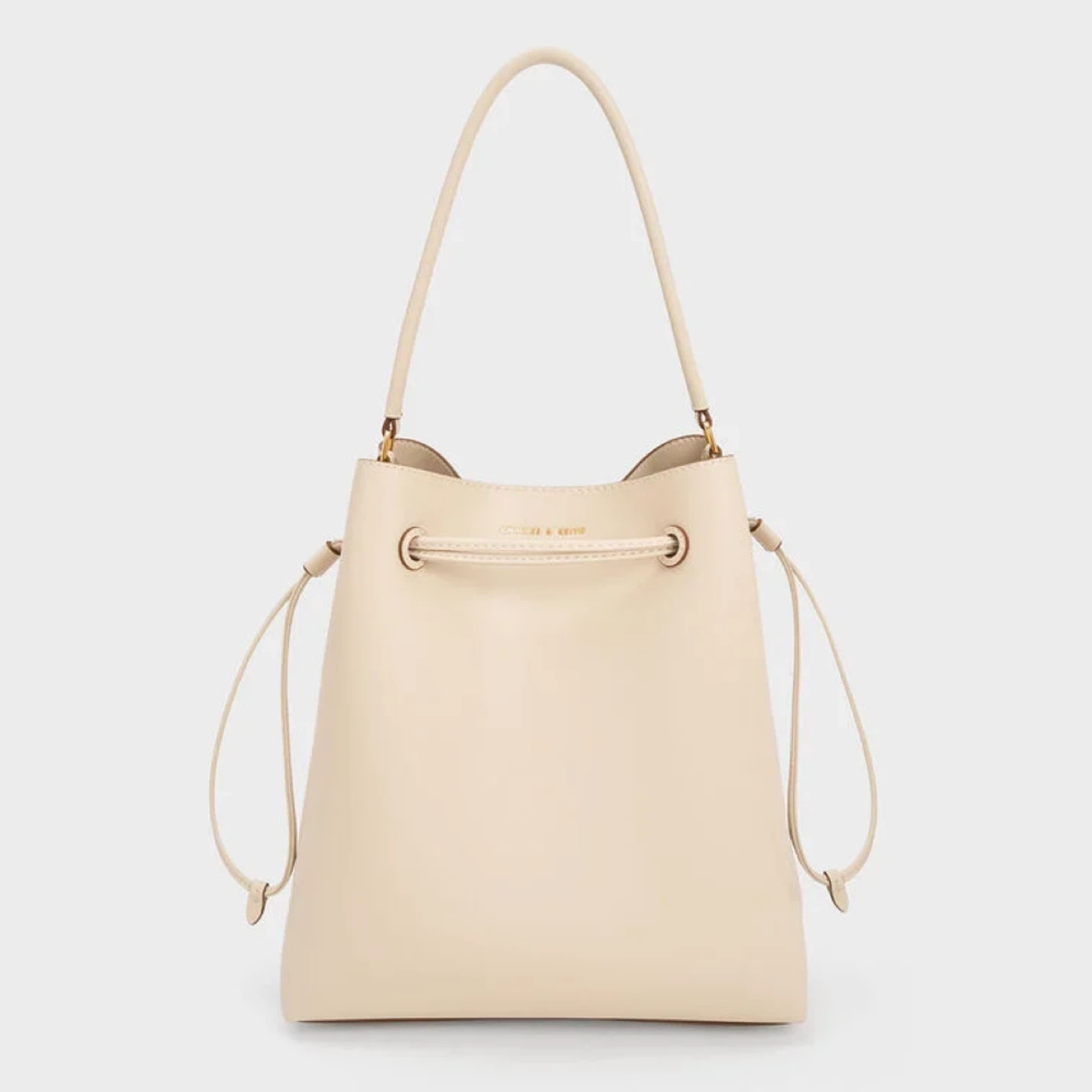 Charles & Keith Beige Bucket Bag - photo 2