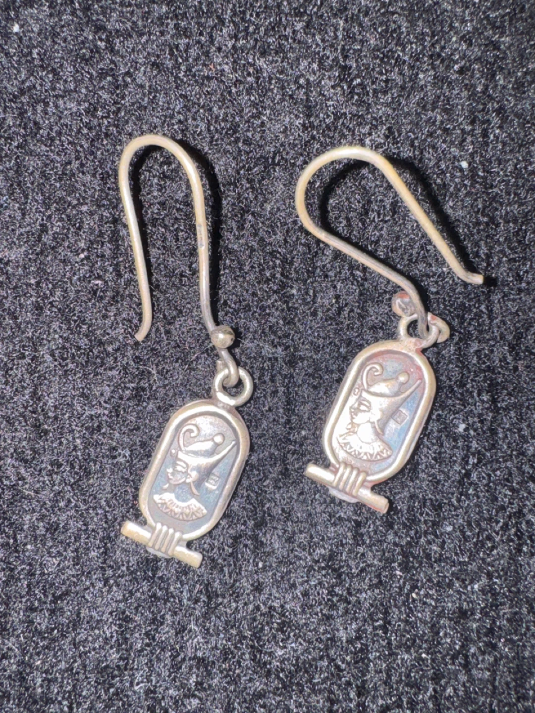Egyptian Cartouche Dangle Earrings