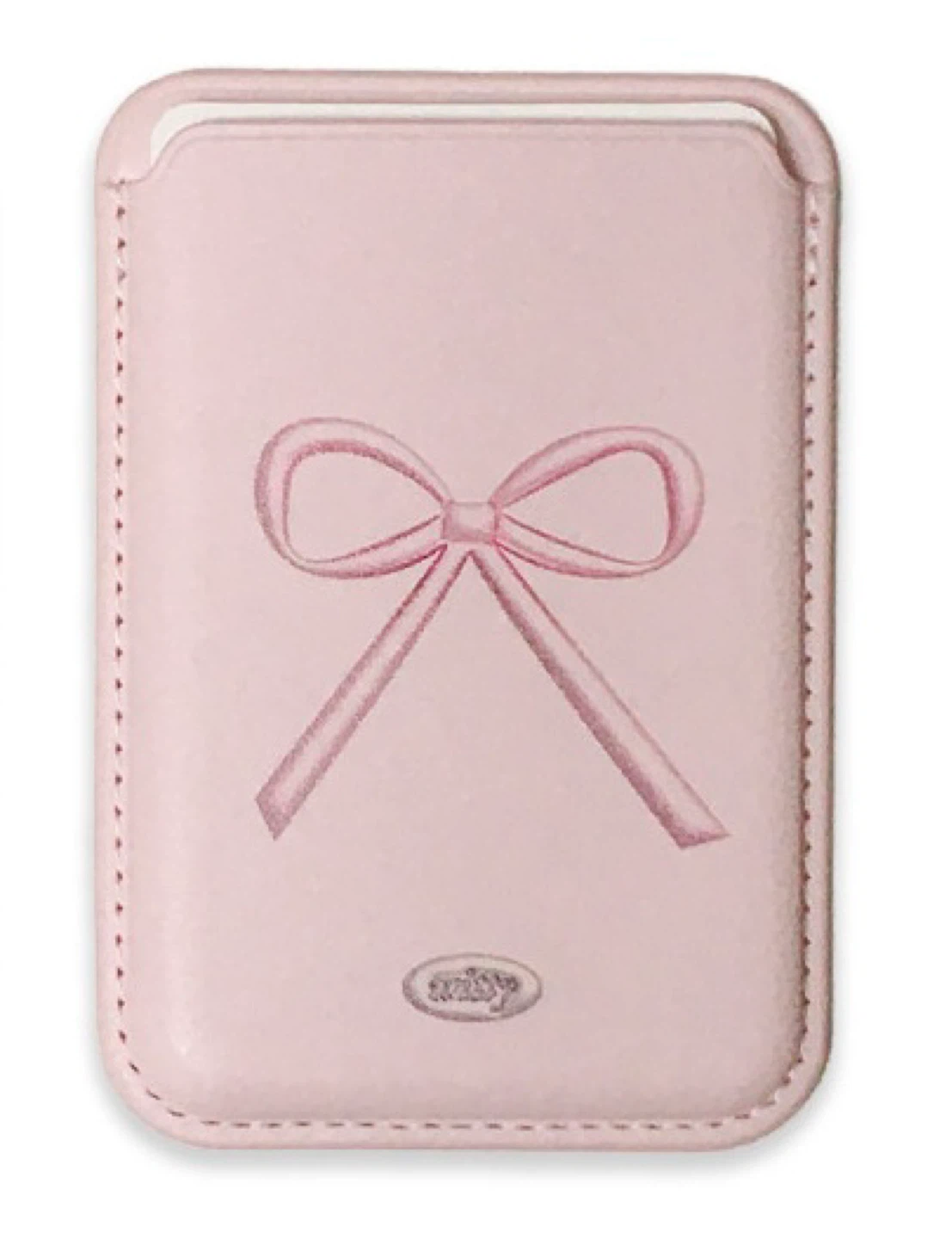 Pink Bow MagSafe Card Holder