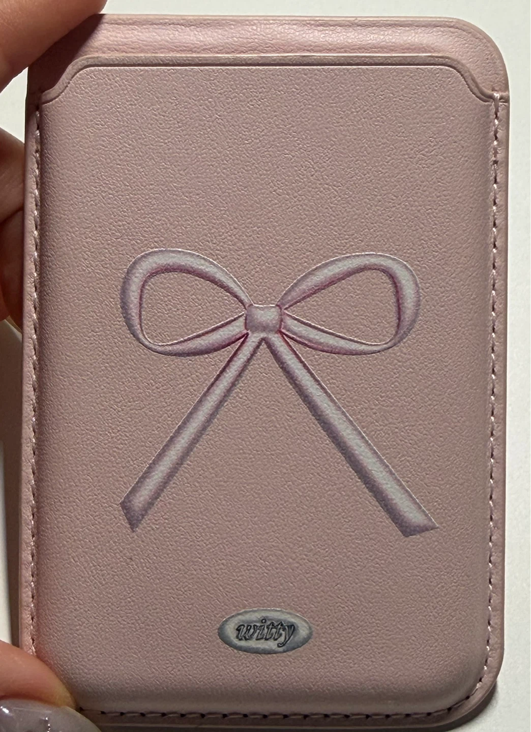 Pink Bow MagSafe Card Holder - photo 2