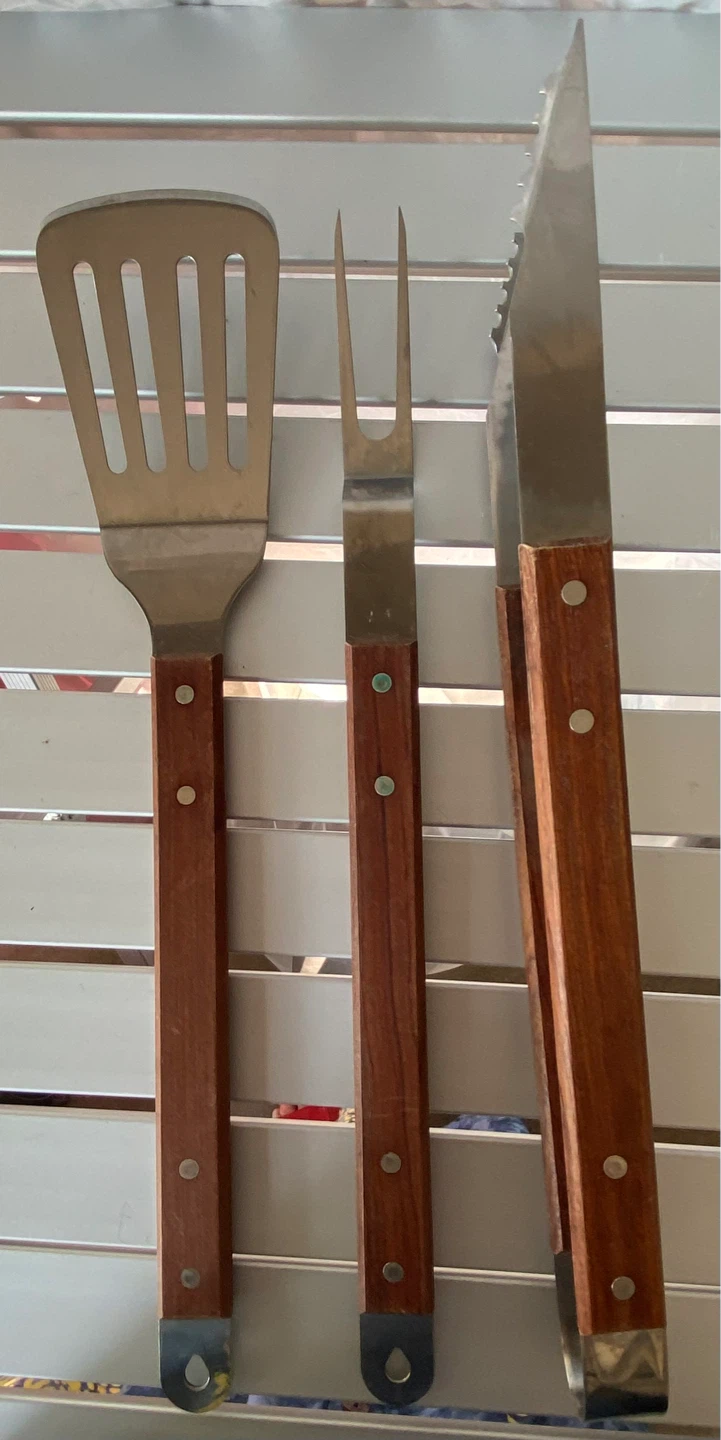 Barbecue Tool Set with Wooden Handles - photo 2