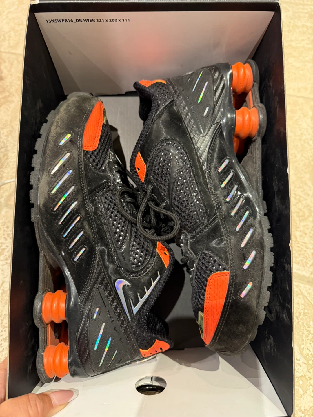 Nike Shox Enigma SP Shoes Black/Hyper Crimson