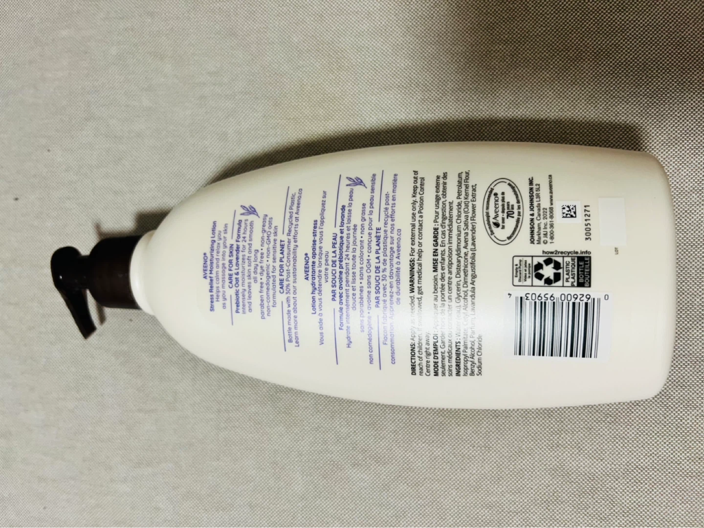Aveeno Stress Relief Moisturizing Lotion Lavender Scent - 532 mL - photo 2