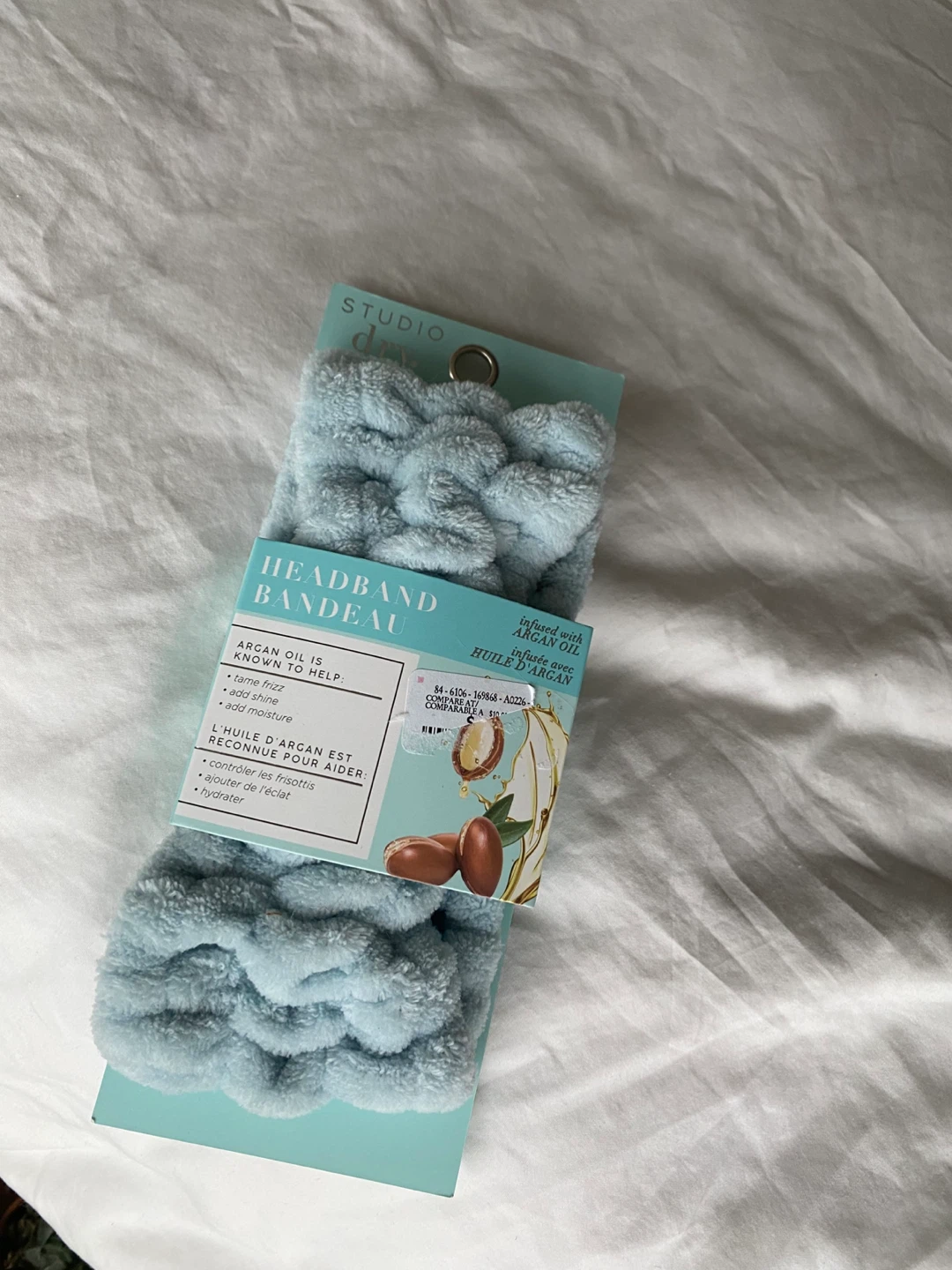 Studio Dry Light Blue Headband with Argan Oil