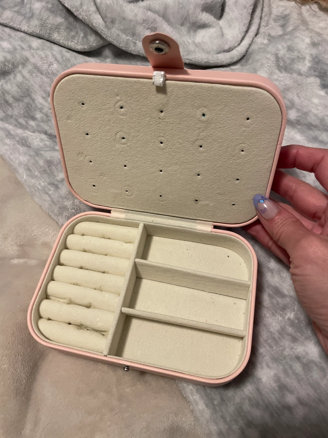 Pink Travel Jewelry Box Organizer