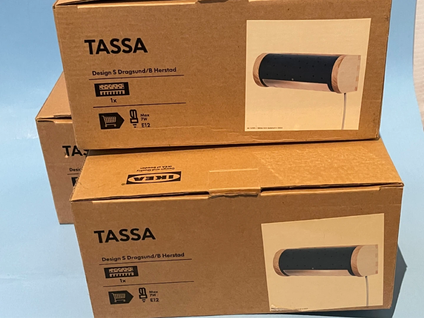 2 IKEA TASSA Wall Mount Lamp, Wood and Black - photo 4