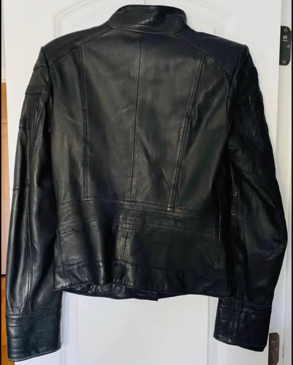Roma Pelle Black Italian Leather Biker Jacket - photo 4