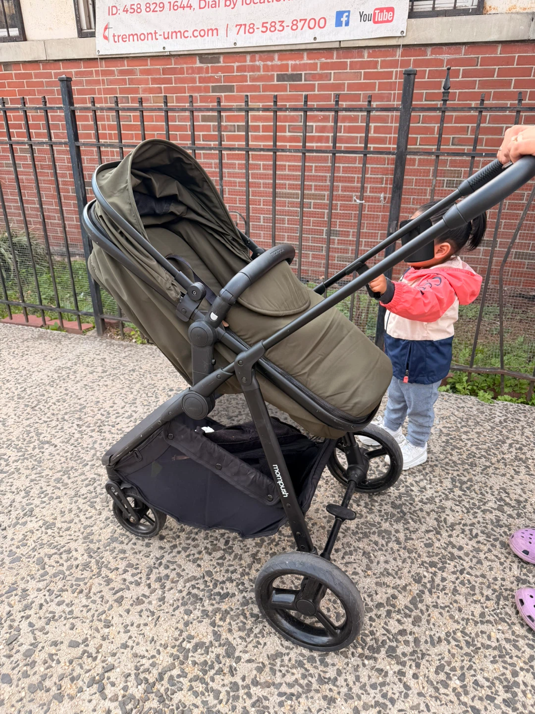 Mompush Stroller - Olive Green - photo 2