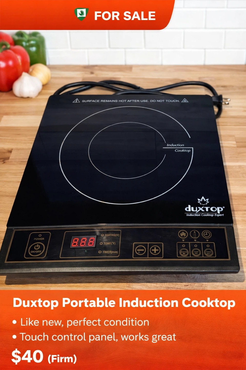 Duxtop Portable Induction Cooktop
