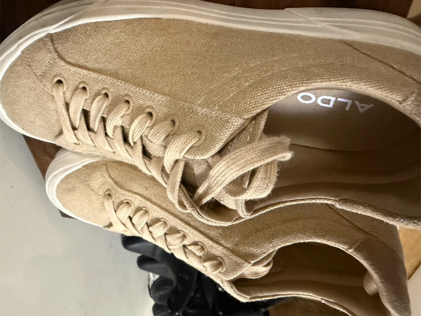 ALDO Tan Canvas Sneakers - photo 2