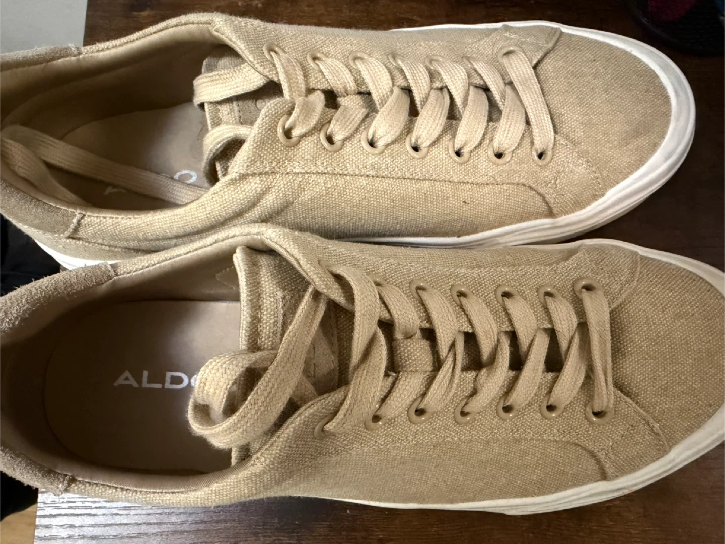 ALDO Tan Canvas Sneakers