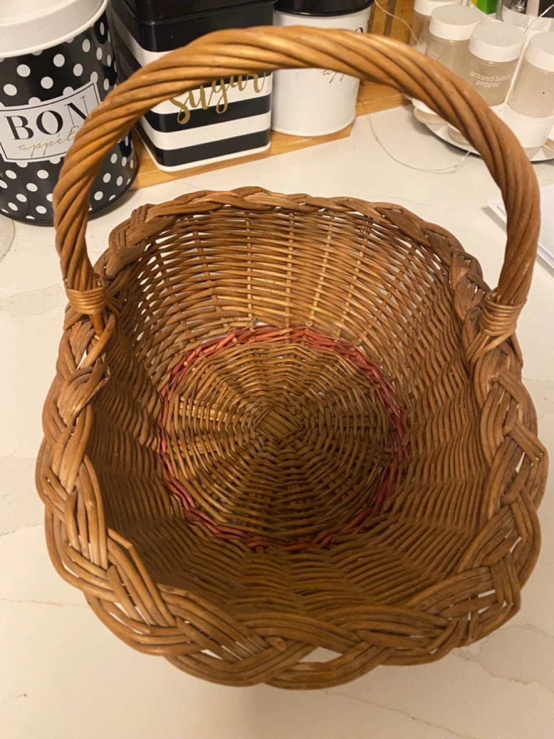 Wicker Basket with Handle - photo 2