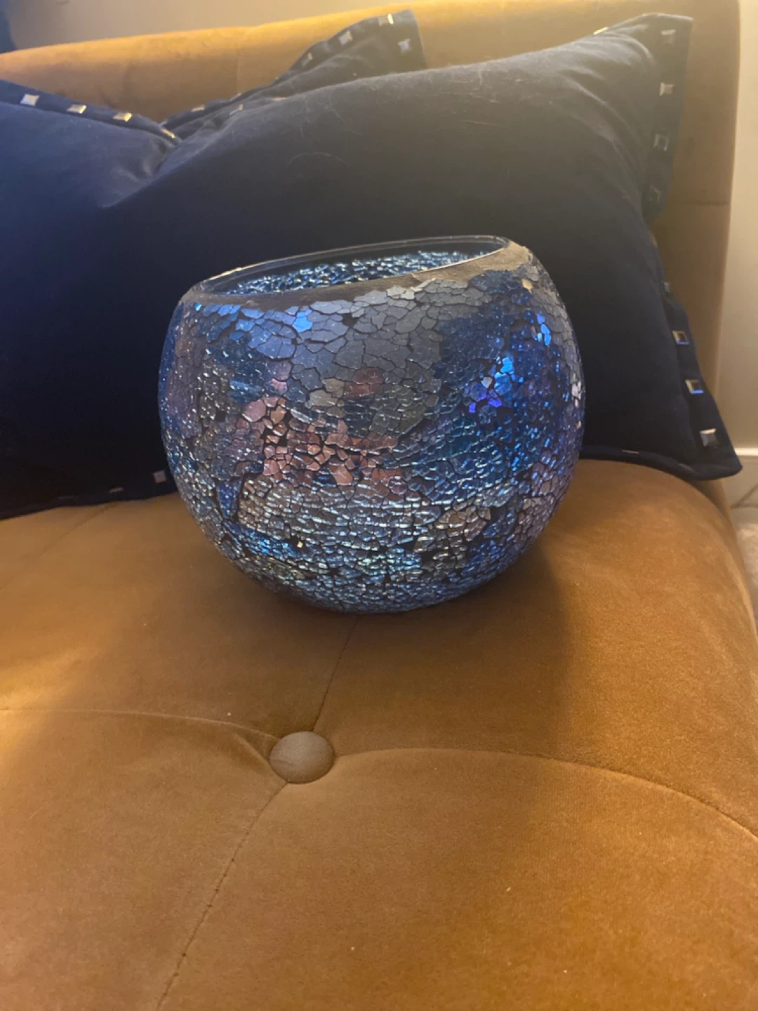Mosaic glass bowl
