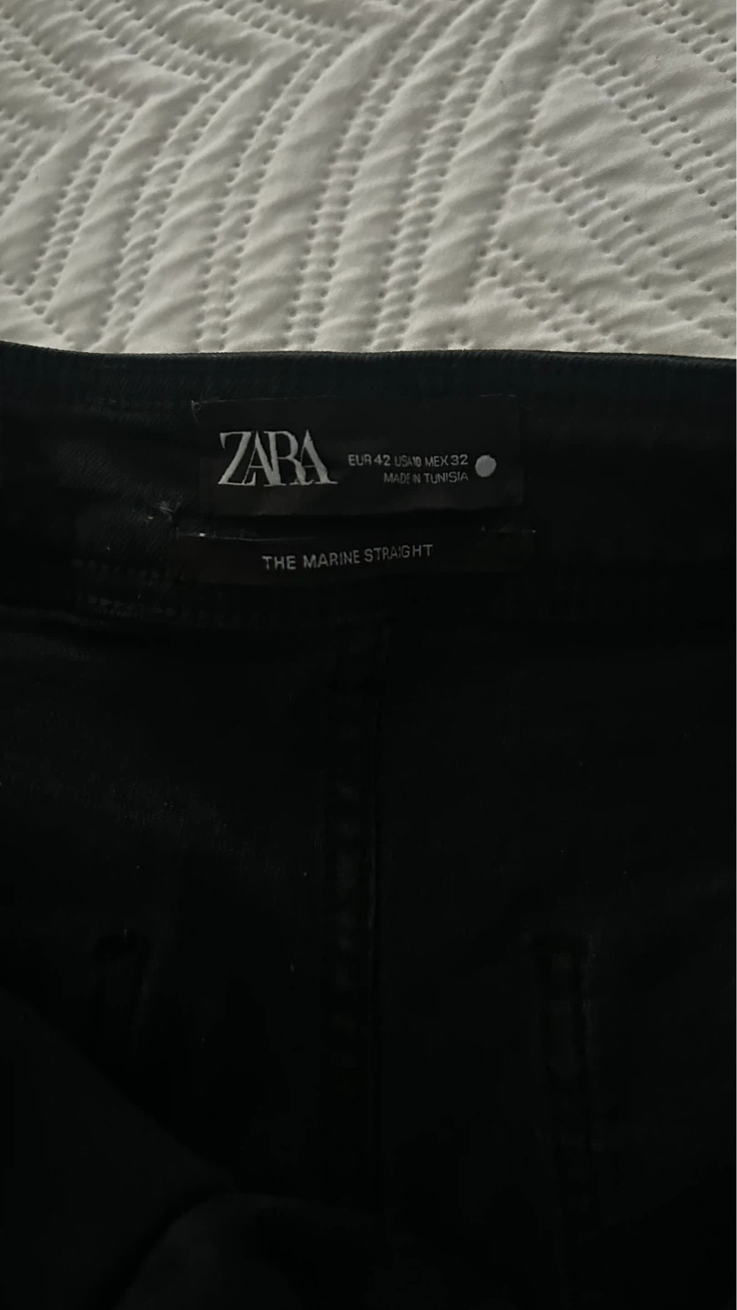Zara The Marine Straight Black Jeans Size EUR 42 - photo 2