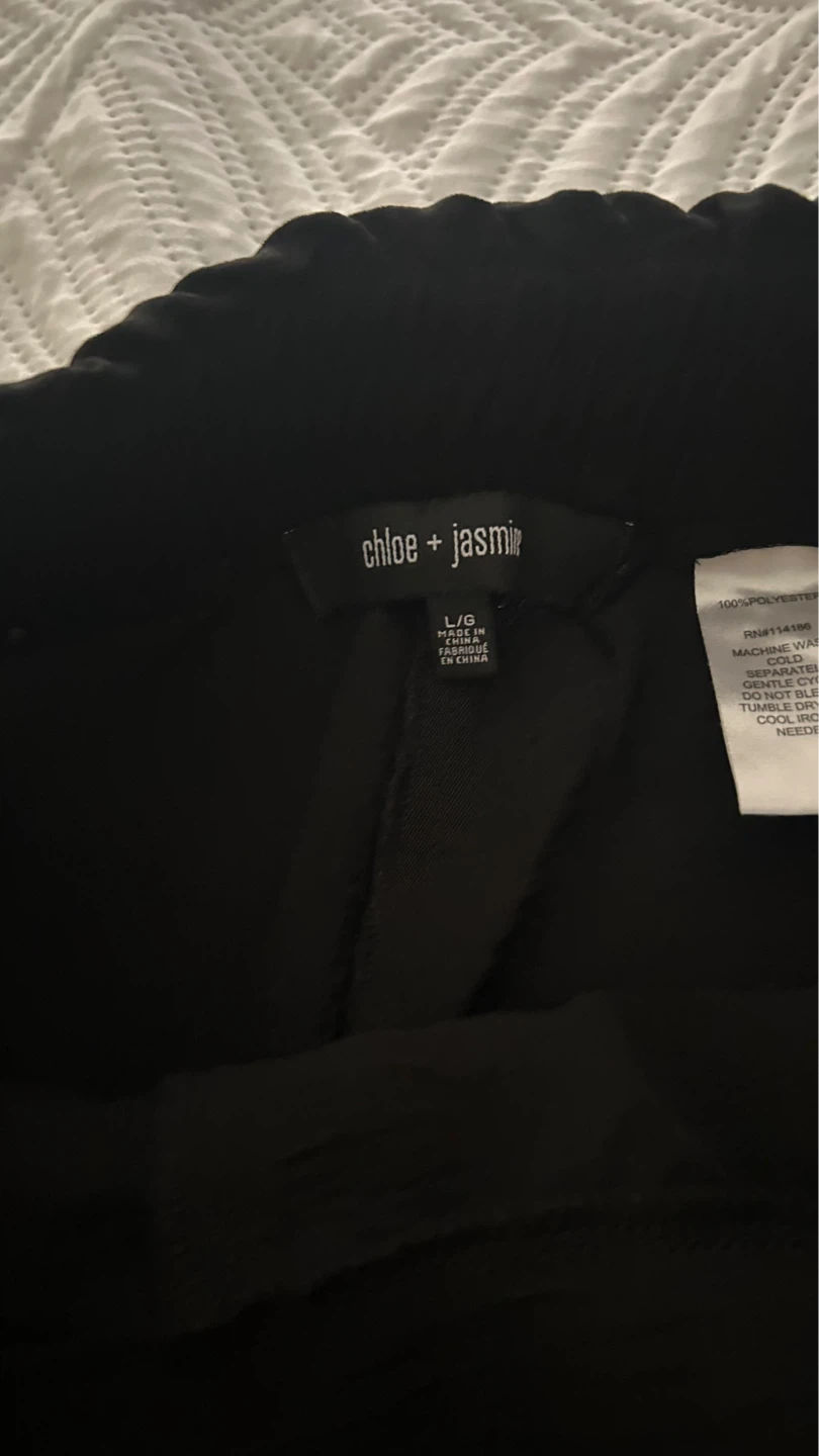 Chloe + Jasmine Black Wide Leg Pants L/G - photo 4
