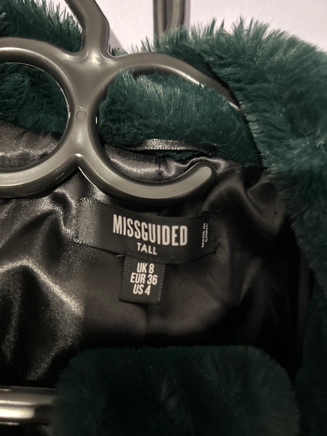 Missguided Tall Faux Fur Coat - Deep Green - photo 3