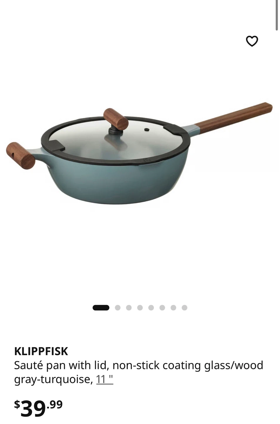 NEW✨Sauté Pan with Lid - Gray-Turquoise, 11"