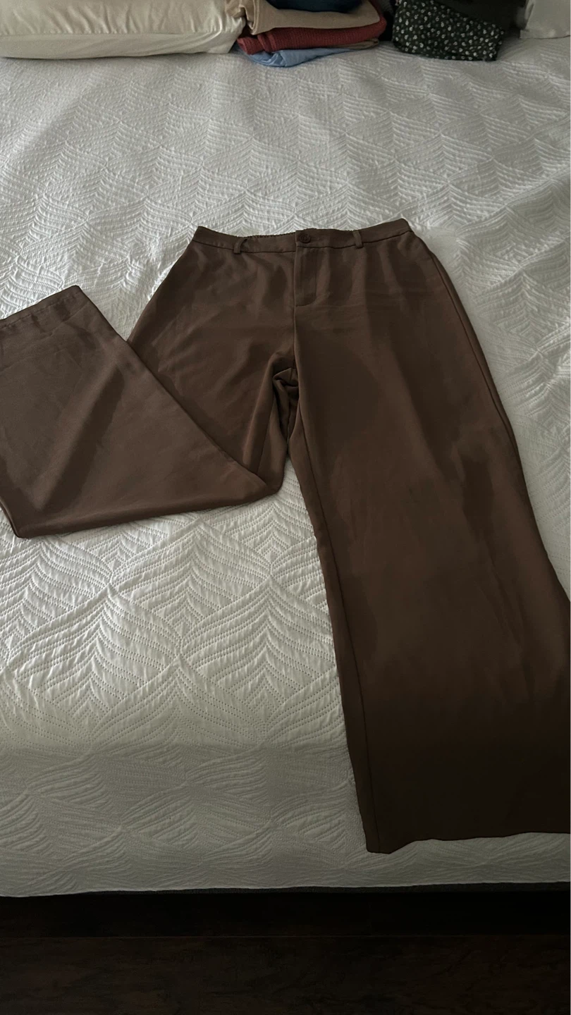 SHEIN Tall L Brown Wide Leg Pants
