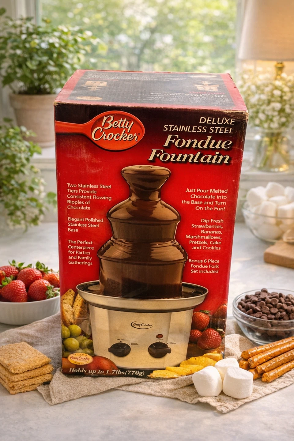 Betty Crocker Deluxe Stainless Steel Fondue Fountain