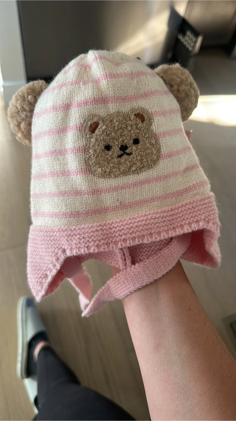 Baby Hat with Teddy Bear