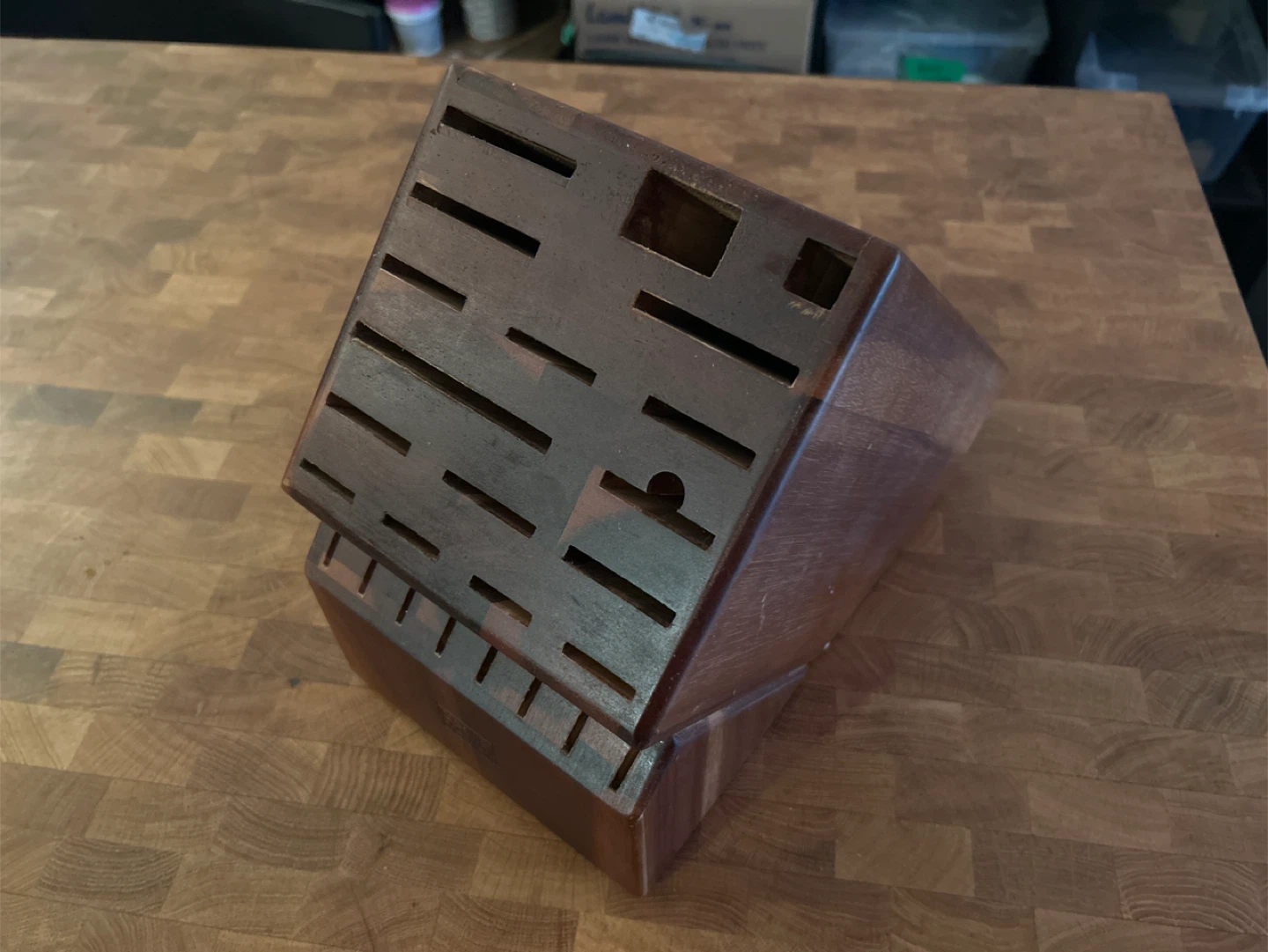Wooden Knife Block Holder