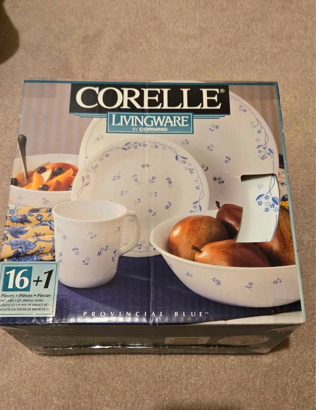 Corelle Provincial Blue Livingware 16+1 Piece Set