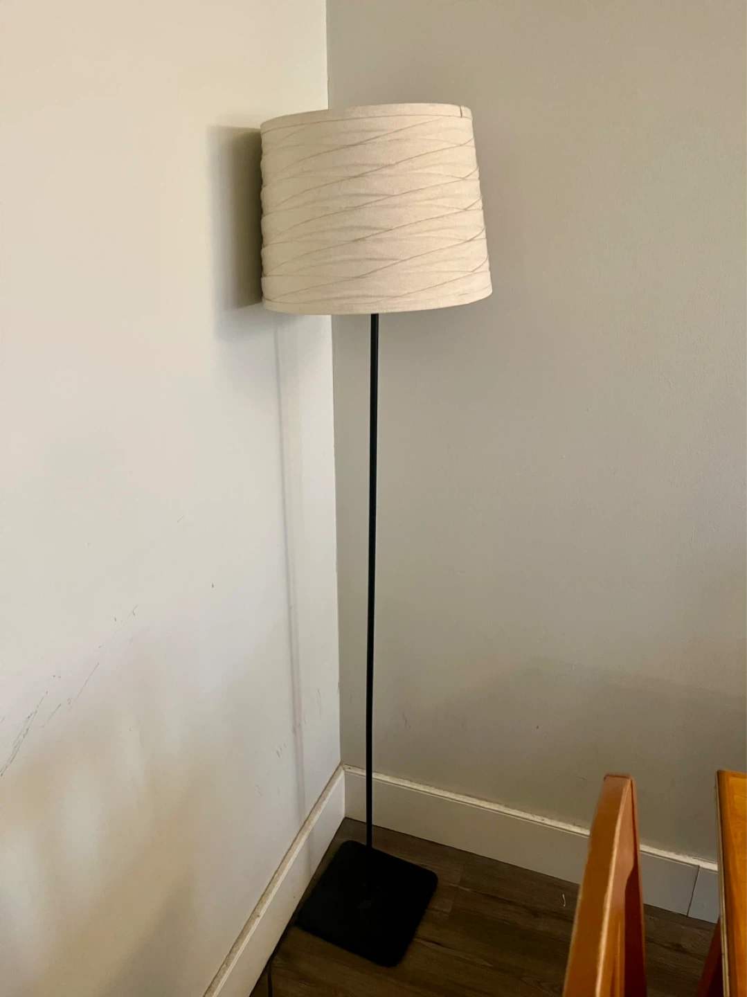 Cream Textured Floor Lamp