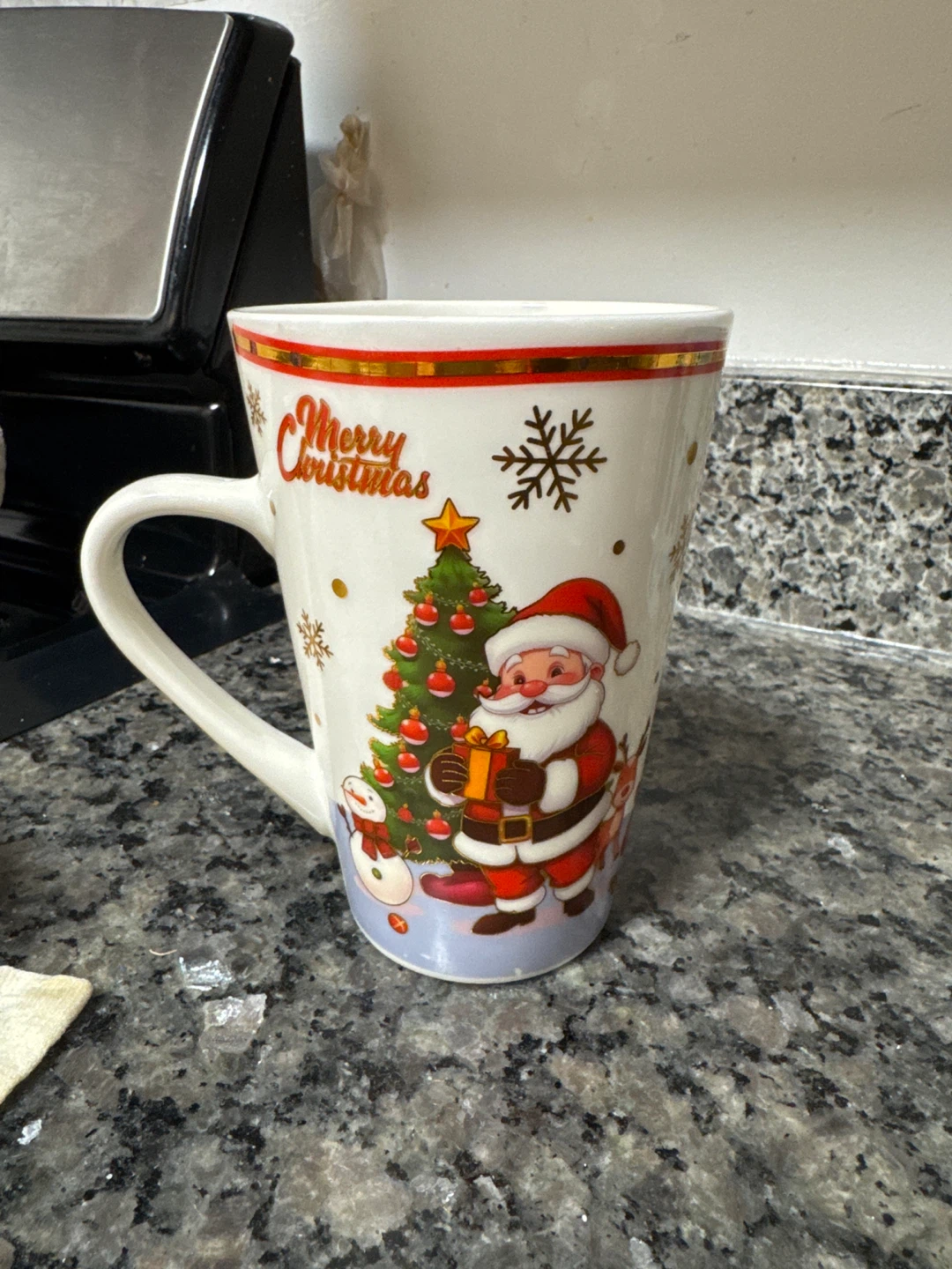 Christmas Mug with Santa Claus and Tree 🌳