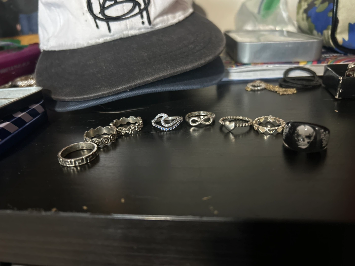 Assorted Silver-Tone Rings