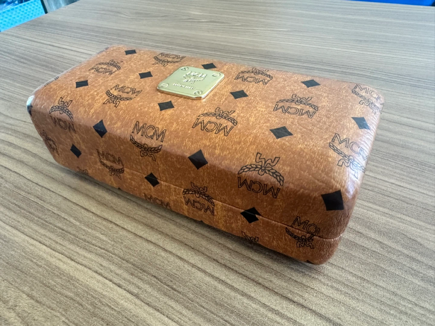 MCM Logo Print Eyeglass Case