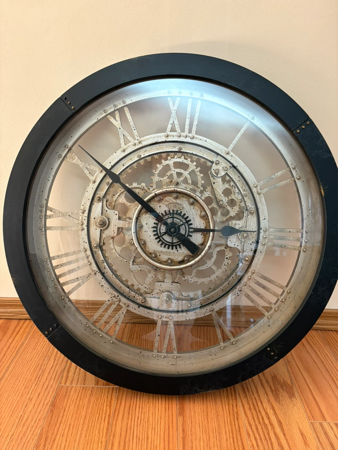 Large Decorative Wall Clock with Roman Numerals