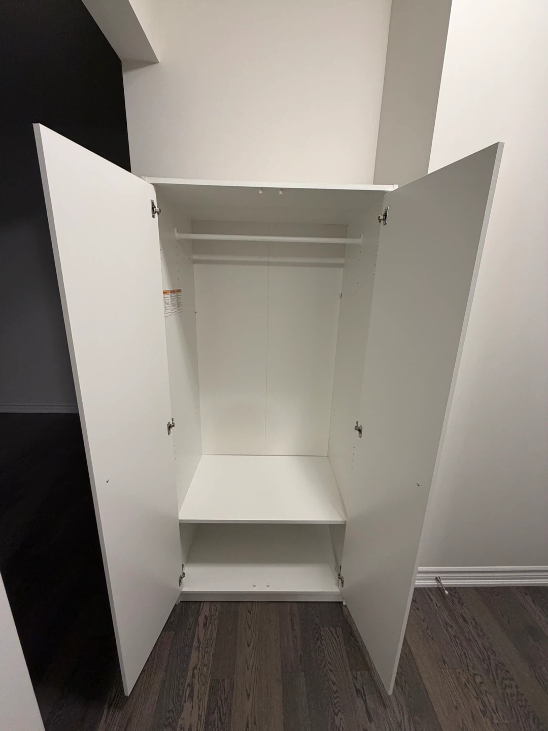 IKEA KLEPPSTAD Wardrobe closet 2 doors, white - photo 2