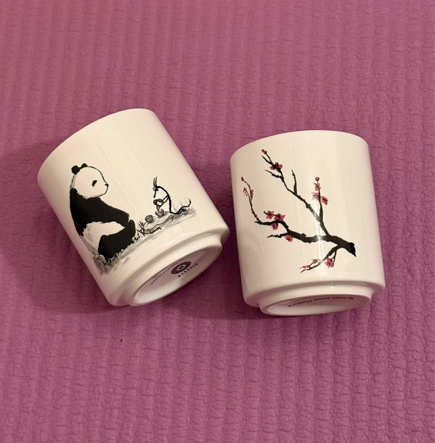 Set of 2 Ceramic Panda Design Tumblers - photo 2