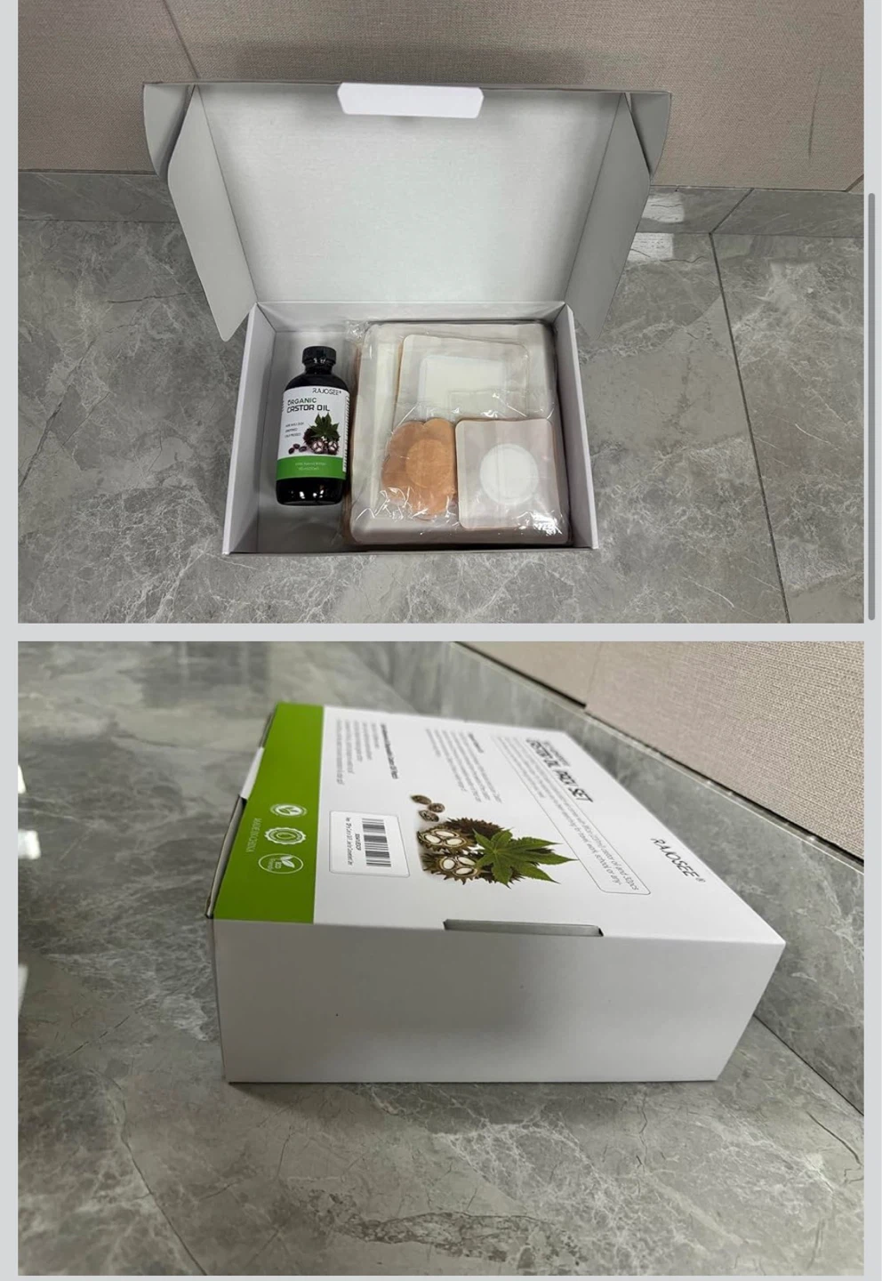 RAJOSER Organic Castor Oil with Disposable Eye Patches - photo 2