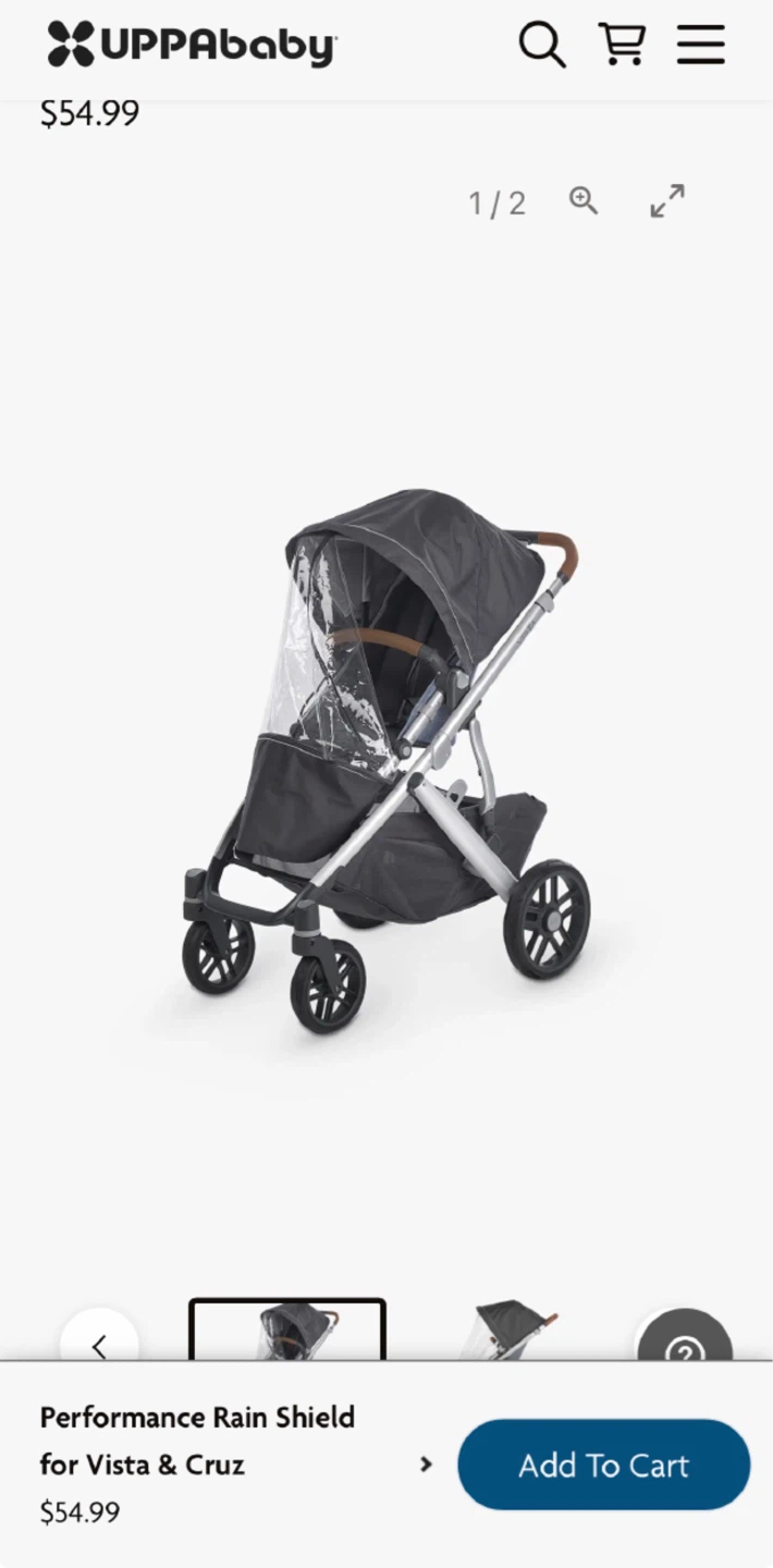 UPPAbaby Performance Rain Shield for Vista & Cruz Strollers - photo 2
