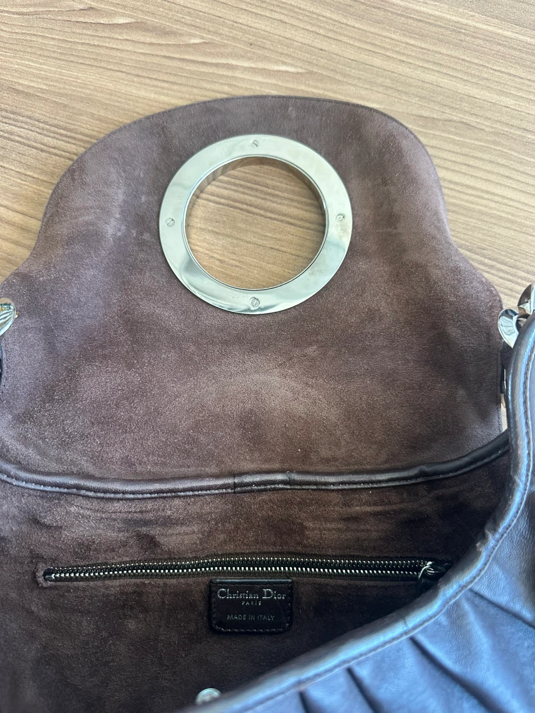 Christian Dior Brown Leather Chain Handbag - photo 3
