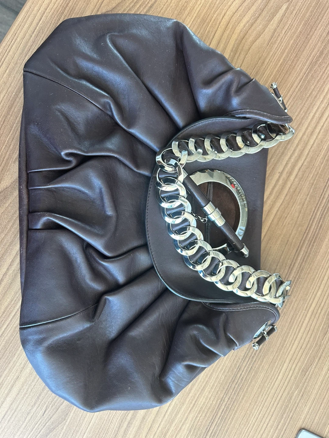 Christian Dior Brown Leather Chain Handbag - photo 4