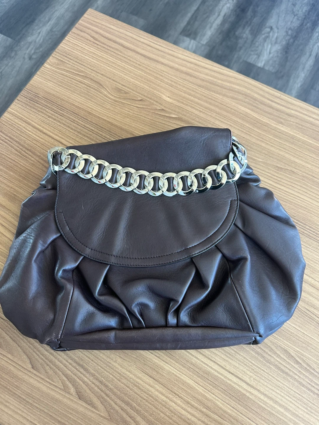 Christian Dior Brown Leather Chain Handbag - photo 5