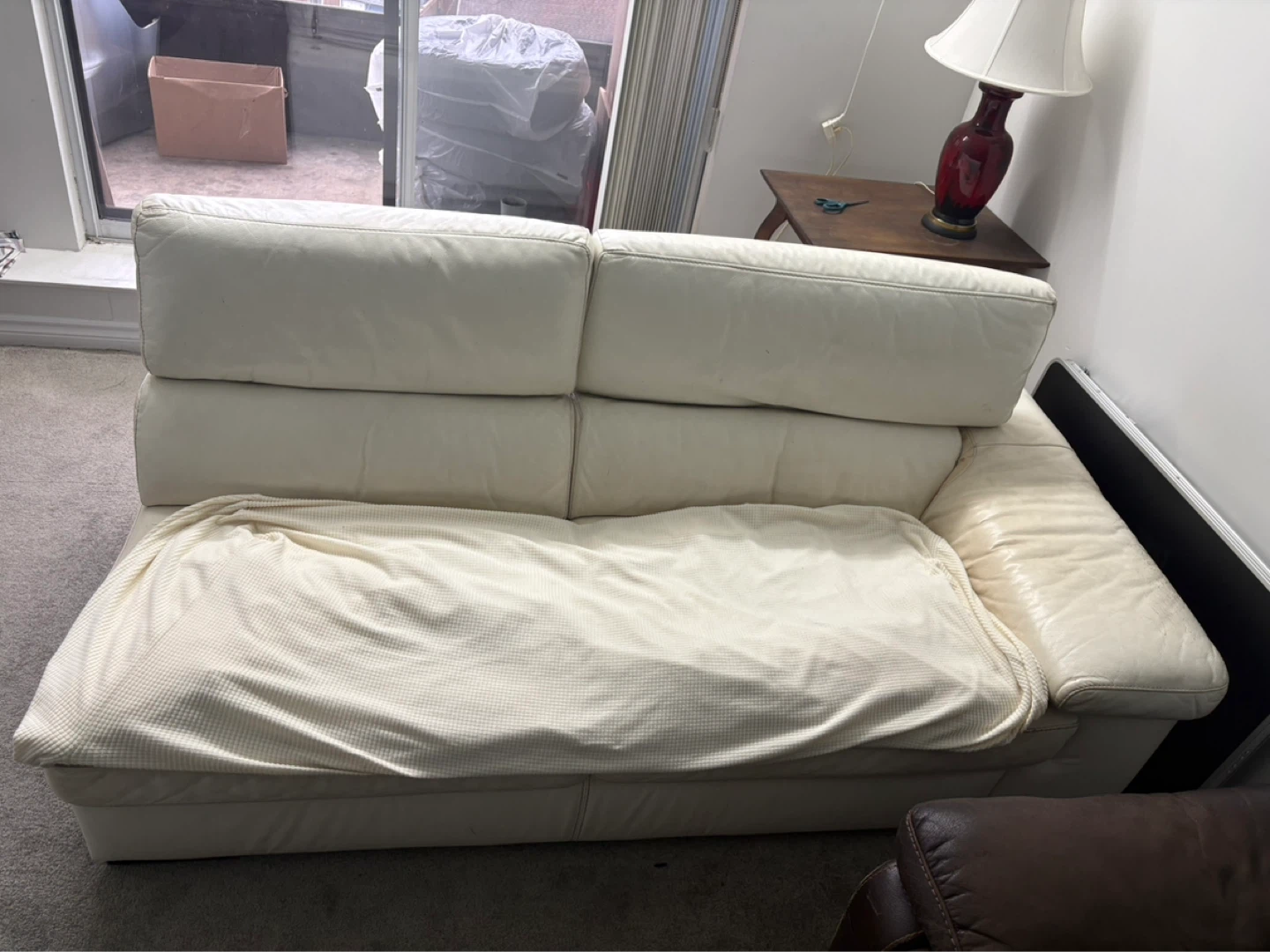 White Leather Sofa