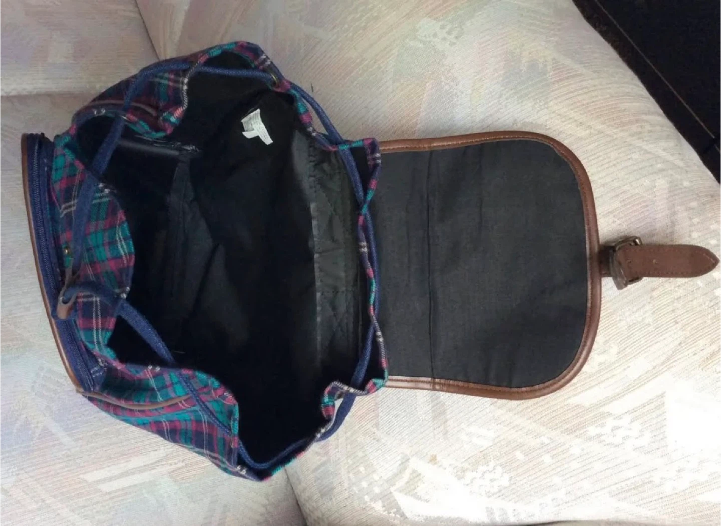 Retro plaid backpack - photo 4
