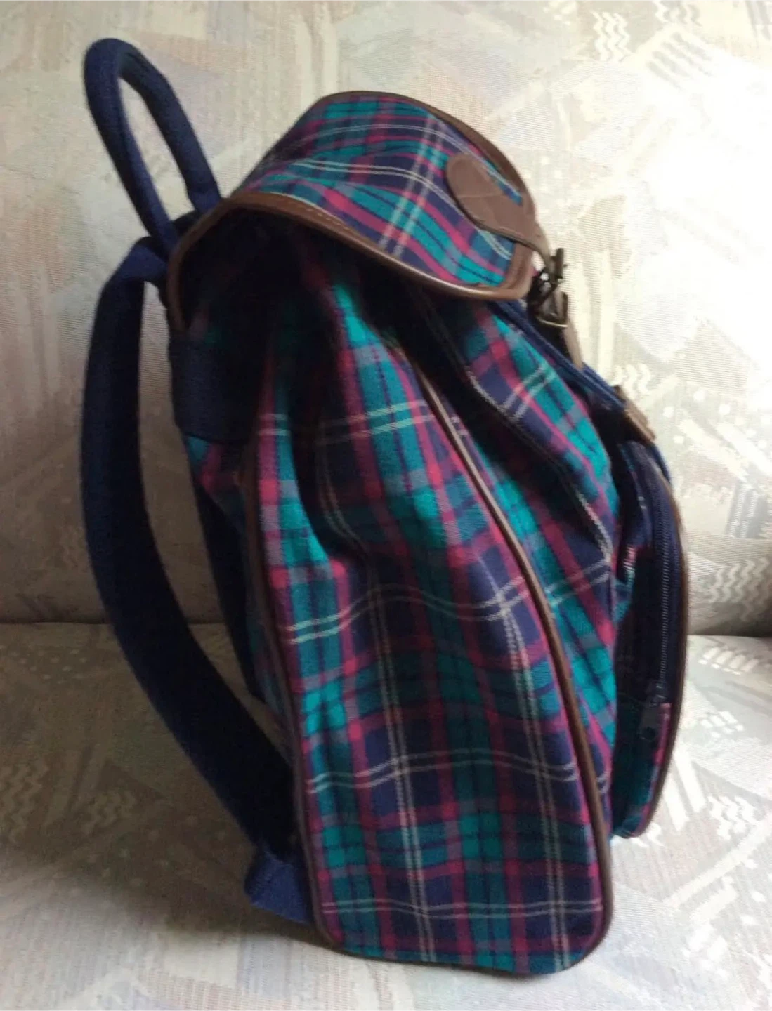 Retro plaid backpack - photo 2