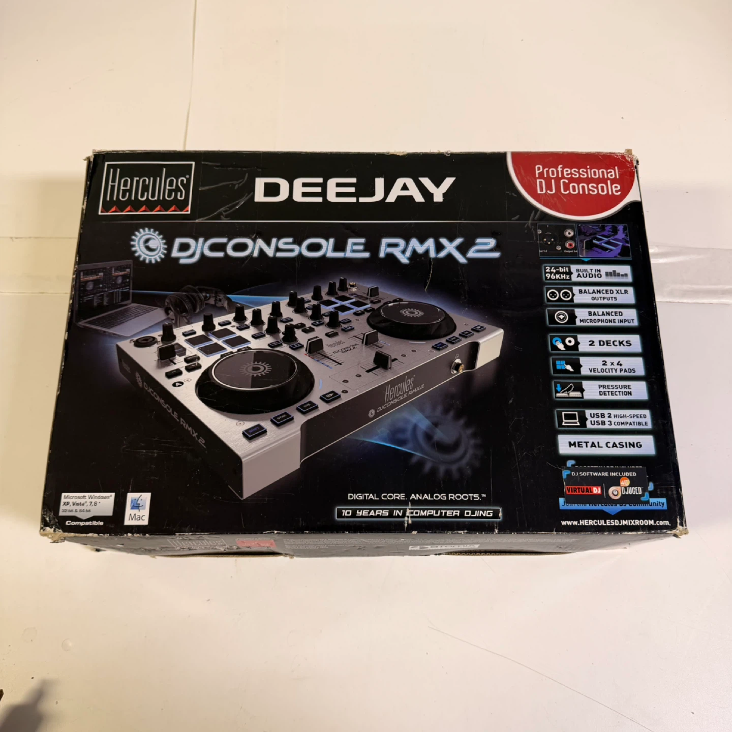 Hercules DJ Console RMX 2 w/ Case & Box Like Brand New