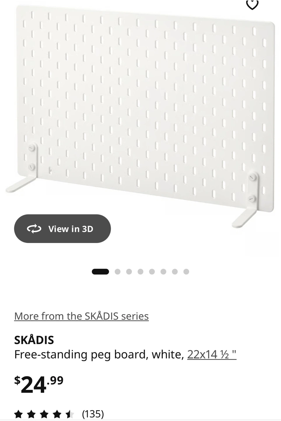 [Moving Sale] IKEA SKÅDIS Pegboard + Accessories Set