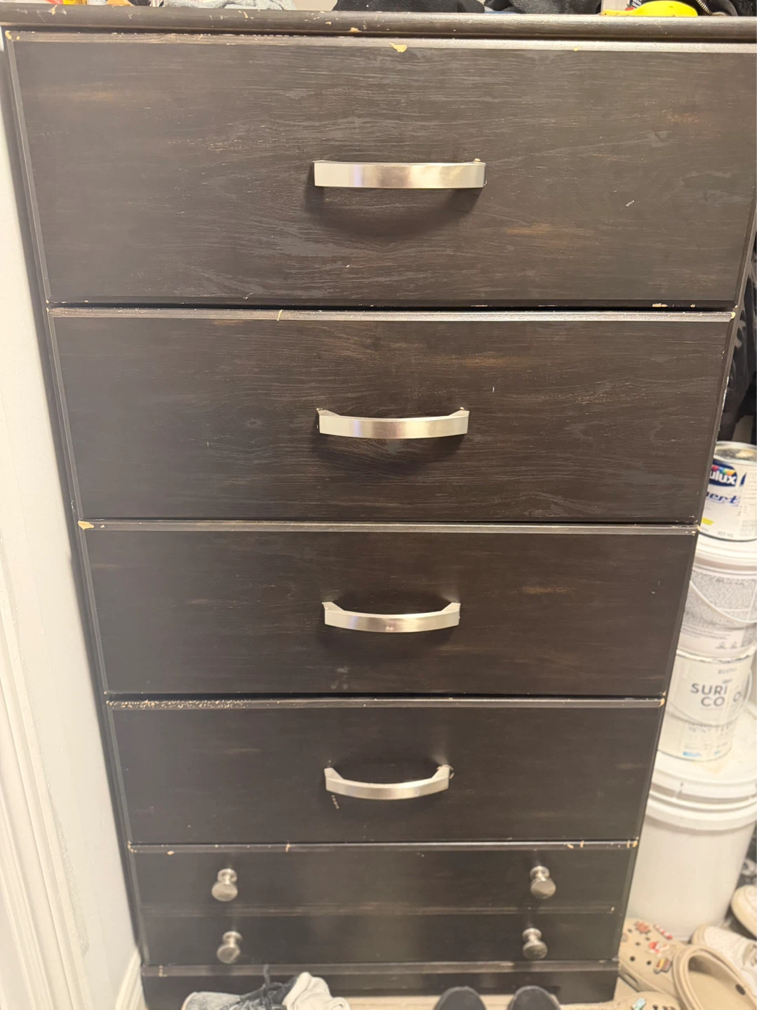 Dark Wood 5-Drawer Dresser