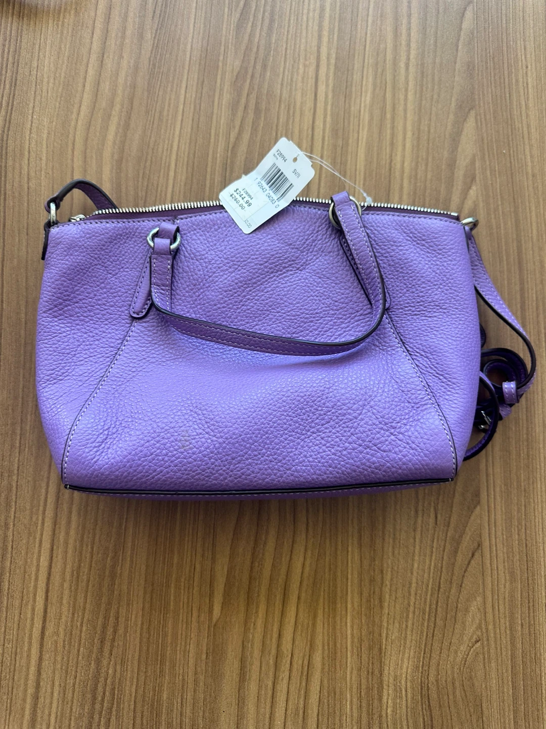 Coach Lavender Pebble Leather Satchel Bag - photo 2