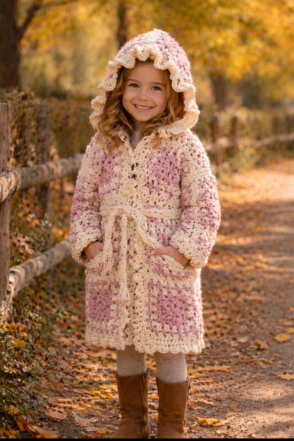 Handmade Crochet Baby Cardigan and Headband Set