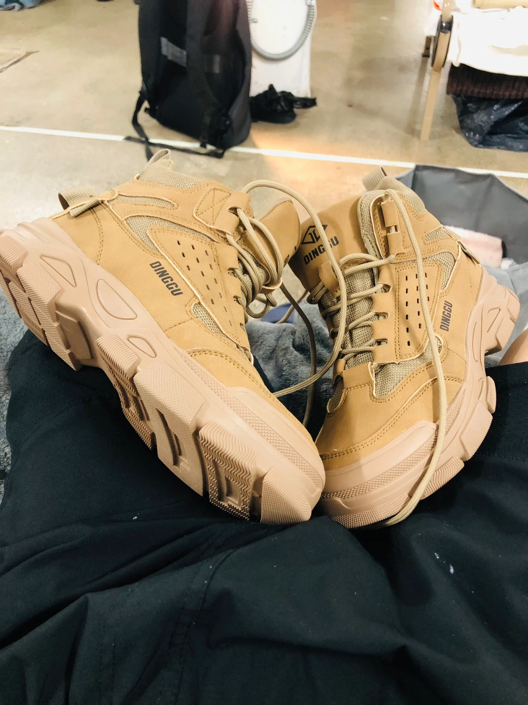 DINGGU Tan Hiking Boots - photo 3