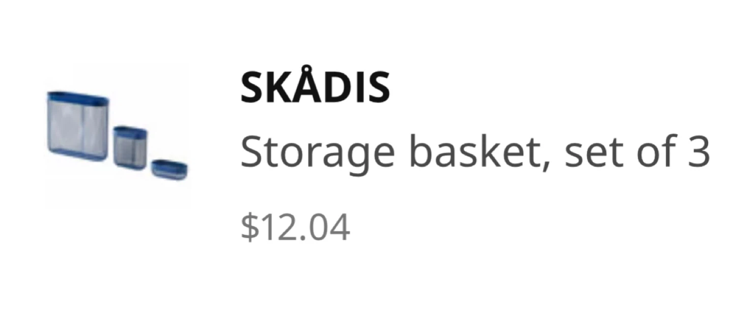 [Moving Sale] IKEA SKÅDIS Mesh Storage Baskets (Set of 3) - photo 2