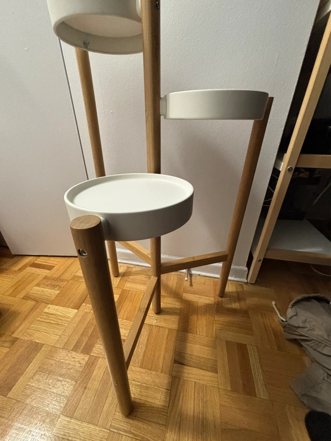 IKEA SATSUMAS Plant Stand, Bamboo/White, 78 cm - photo 2